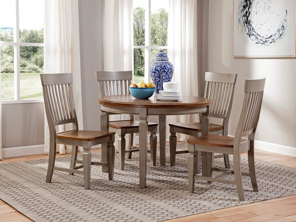 Vista Round Dining Group in Hickory & Stone