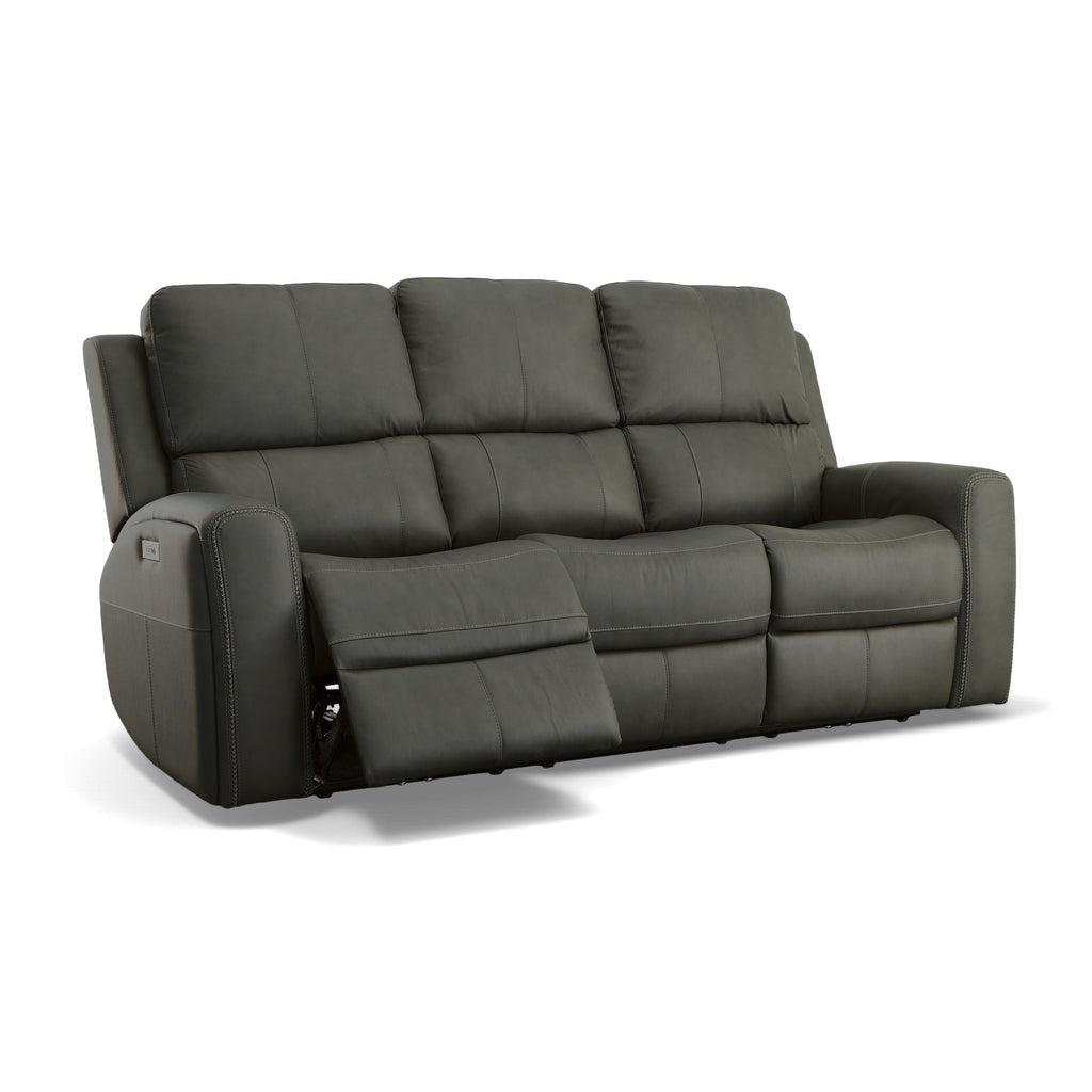 Linden Power Reclining Sofa with Power Headrest by Flexsteel