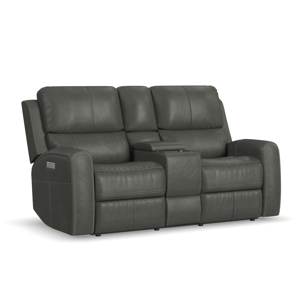 Linden Power Reclining with Power Headrest Loveseat by Flexsteel