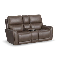 Carter Power Reclining Loveseat with Console by Flexsteel