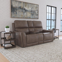 Carter Power Reclining Loveseat with Console by Flexsteel