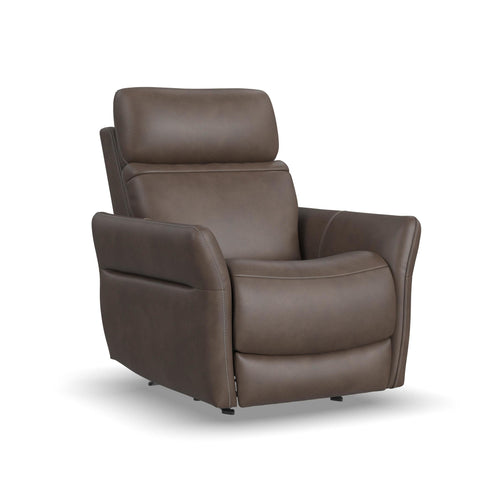 Artemis Cappuccino Power Recliner with Heat & Massage by Flexsteel