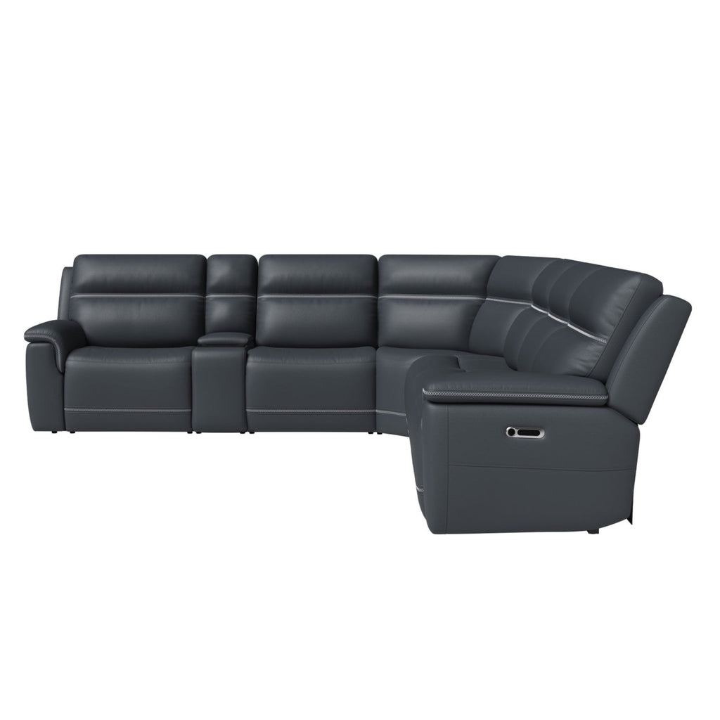 Sawyer 6-Piece Leather Power Sectional by Flexsteel