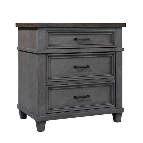 Caraway 2-Drawer Nightstand (Aged Slate) by Aspenhome
