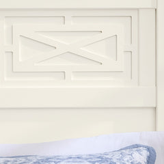 Tide & Timber Queen Fretwork Bed in Soft White Maple by Vaughan-Bassett