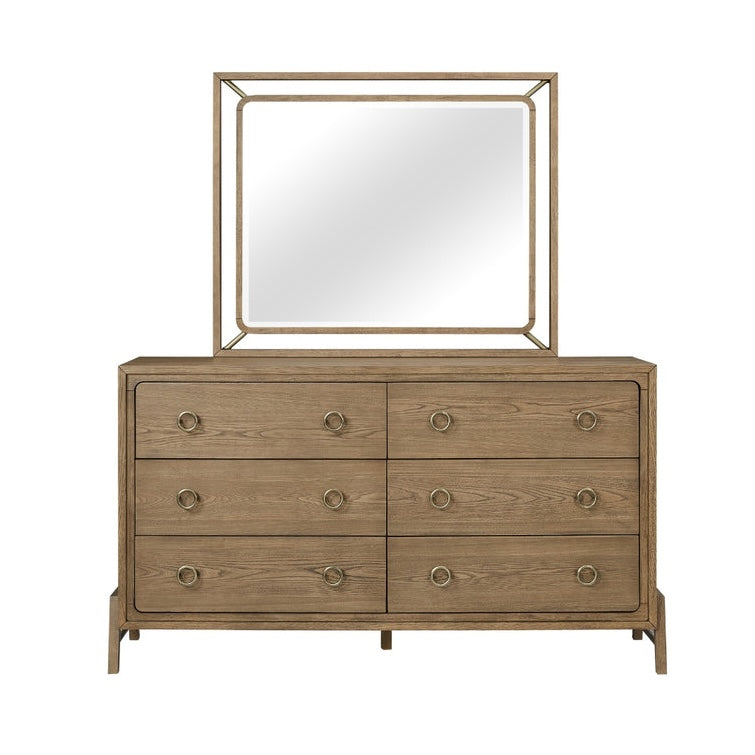 Elure High Leg Dresser and Mirror by Bernards