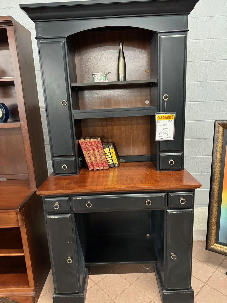 Black Desk and Hutch