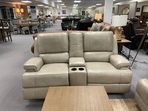 Parsons Power Reclining Leather Love Seat