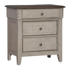 Ivy Hollow 3-Drawer Nightstand with Charging Station by Liberty