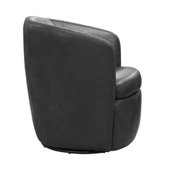 Barolo Leather Swivel Club Chair - Vintage Slate by Parker House