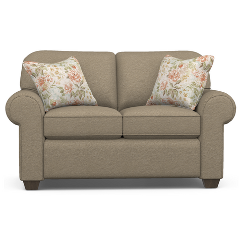 Thornton Fabric Loveseat in Toast by Flexsteel