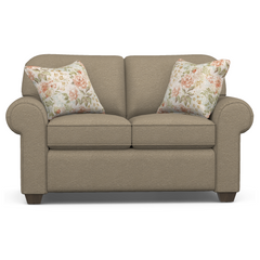Thornton Fabric Loveseat in Toast by Flexsteel