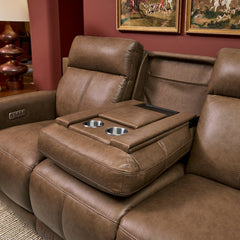 Alexander Power Reclining Sofa with Console by Flexsteel