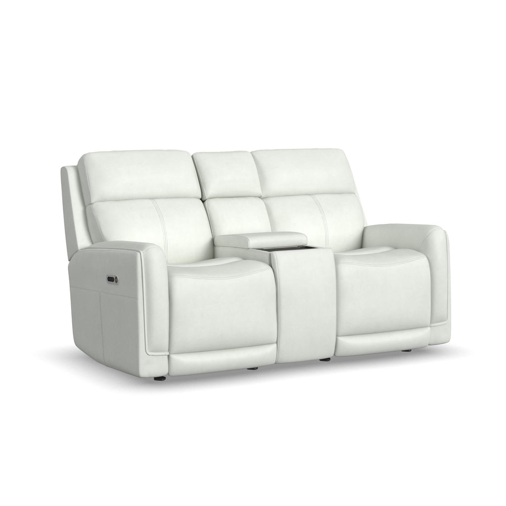 Alister Power Gliding Loveseat with Console by Flexsteel