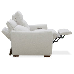 Ava Power Reclining Loveseat with Power Headrest & Lumbar in Silver Sand by Flexsteel