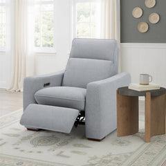Ava Power Recliner with Power Headrest & Lumbar in Stonewash by Flexsteel