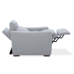 Ava Power Recliner with Power Headrest & Lumbar in Stonewash by Flexsteel