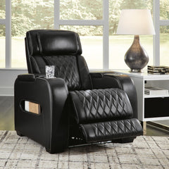 Boyington Power Recliner with Heat and Massage in Black