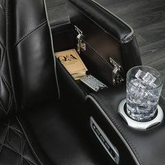 Boyington Power Recliner with Heat and Massage in Black