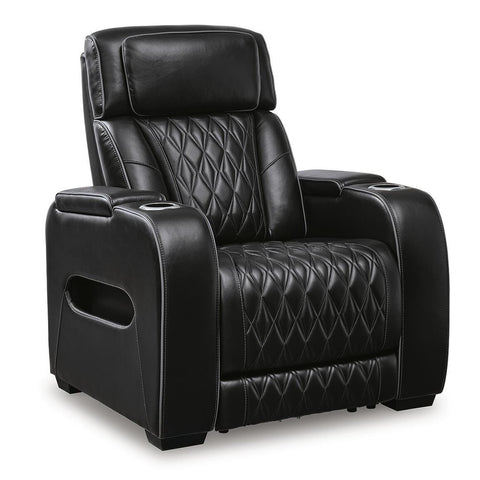 Boyington Power Recliner with Heat and Massage in Black