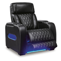 Boyington Power Recliner with Heat and Massage in Black