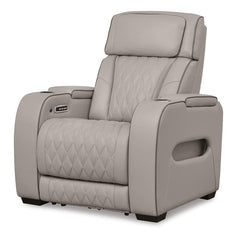 Boyington Power Recliner with Heat and Massage in Gray