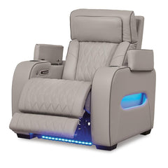 Boyington Power Recliner with Heat and Massage in Gray