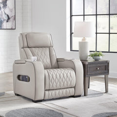 Boyington Power Recliner with Heat and Massage in Gray