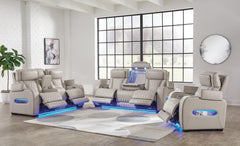 Boyington Power Sofa with Heat and Massage in Gray