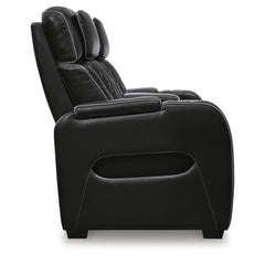Boyington Power Loveseat with Heat and Massage in Black