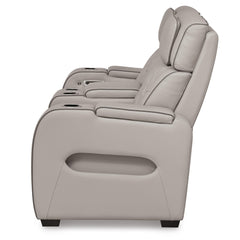 Boyington Power Loveseat with Heat and Massage in Gray