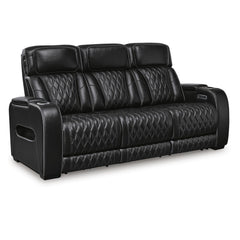 Boyington Power Sofa with Heat and Massage in Black