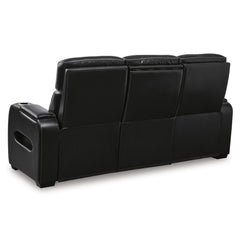 Boyington Power Sofa with Heat and Massage in Black