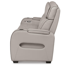 Boyington Power Sofa with Heat and Massage in Gray