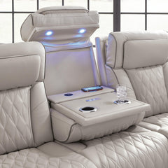 Boyington Power Sofa with Heat and Massage in Gray