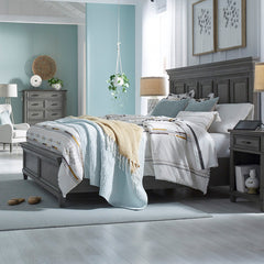 Caraway 3-Piece King Estate Bed (Aged Slate) by Aspenhome