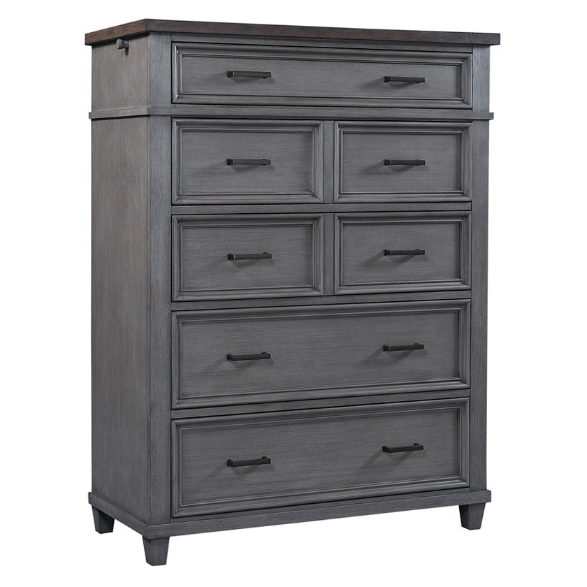Caraway Drawer Chest (Aged Slate) by Aspenhome
