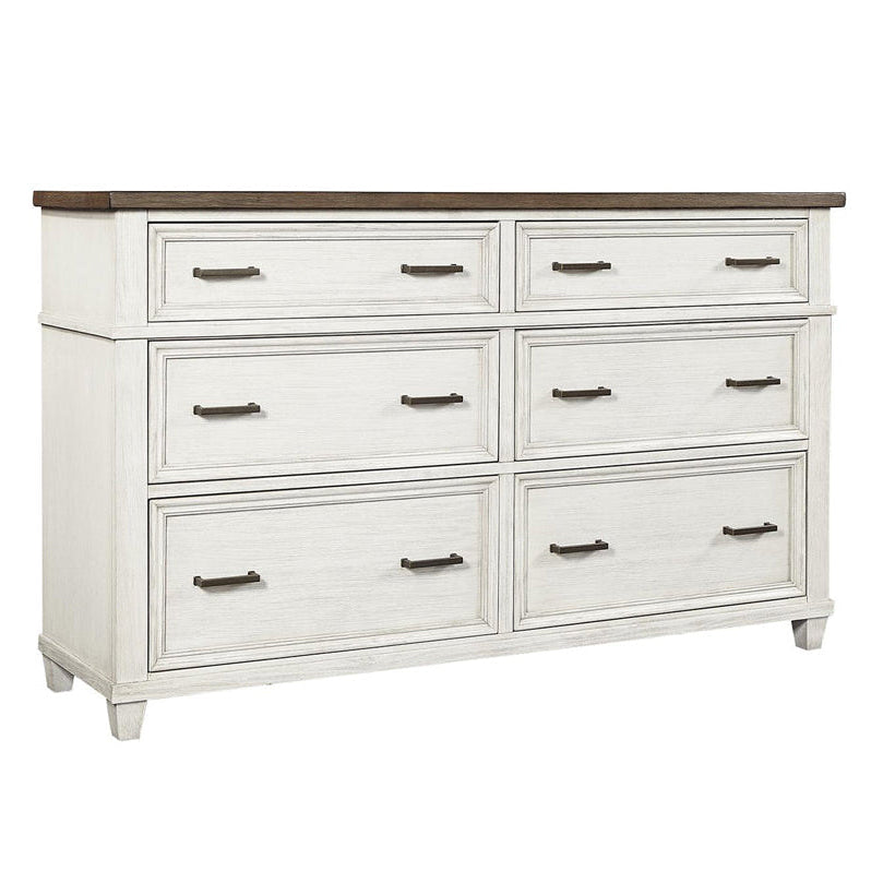 Caraway 6-Drawer Dresser (Aged Ivory) by Aspenhome