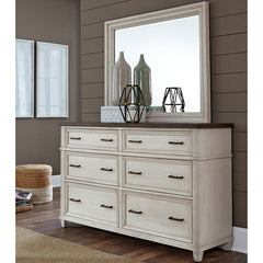 Caraway Landscape Mirror (Aged Ivory) by Aspenhome