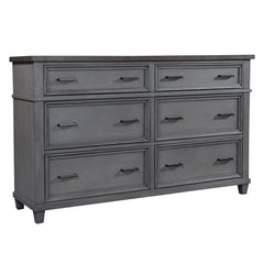 Caraway 6-Drawer Dresser (Aged Slate) by Aspenhome