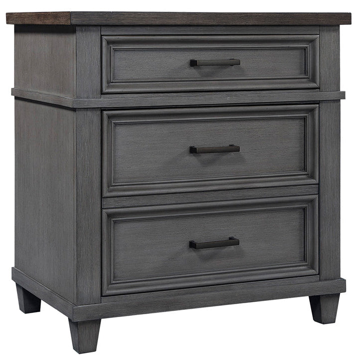 Caraway 2-Drawer Nightstand (Aged Slate) by Aspenhome