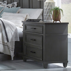 Caraway 2-Drawer Nightstand (Aged Slate) by Aspenhome