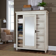 Caraway Sliding Door Chest (Aged Ivory) by Aspenhome