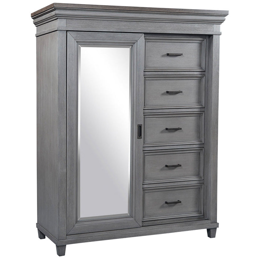 Caraway Sliding Door Chest (Aged Slate) by Aspenhome