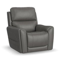 Carter Smoke Fabric Lift Recliner with Heat and Massage by Flexsteel