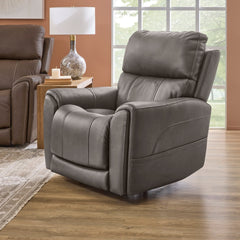 Carter Smoke Fabric Lift Recliner with Heat and Massage by Flexsteel