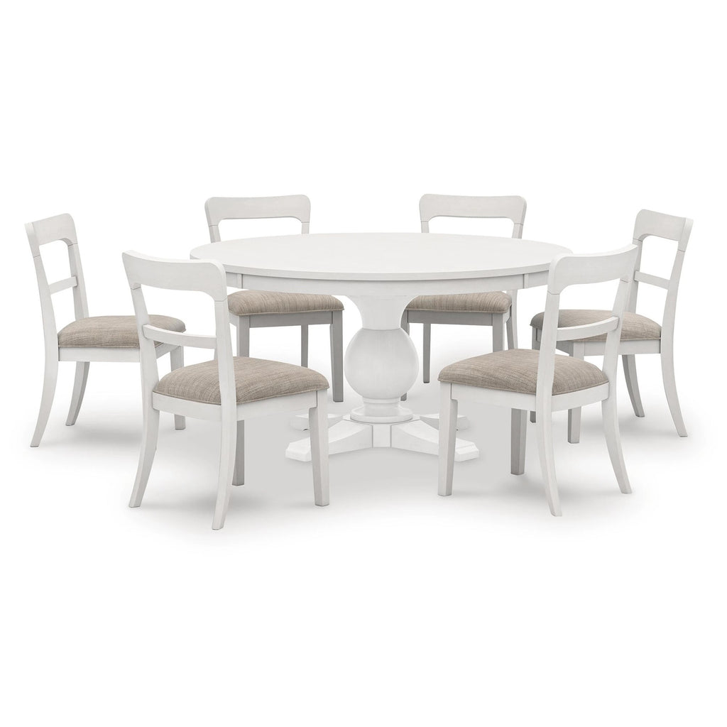 Chadworth Upholstered White Dining Chair by Signature Design by Ashley