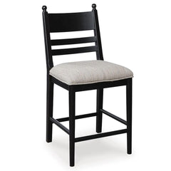 Greddinton Upholstered Black Barstool by Signature Design by Ashley