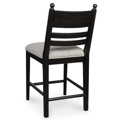 Greddinton Upholstered Black Barstool by Signature Design by Ashley