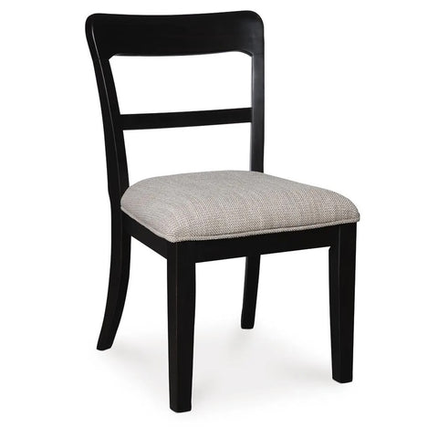 Greddinton Upholstered Black Dining Chair